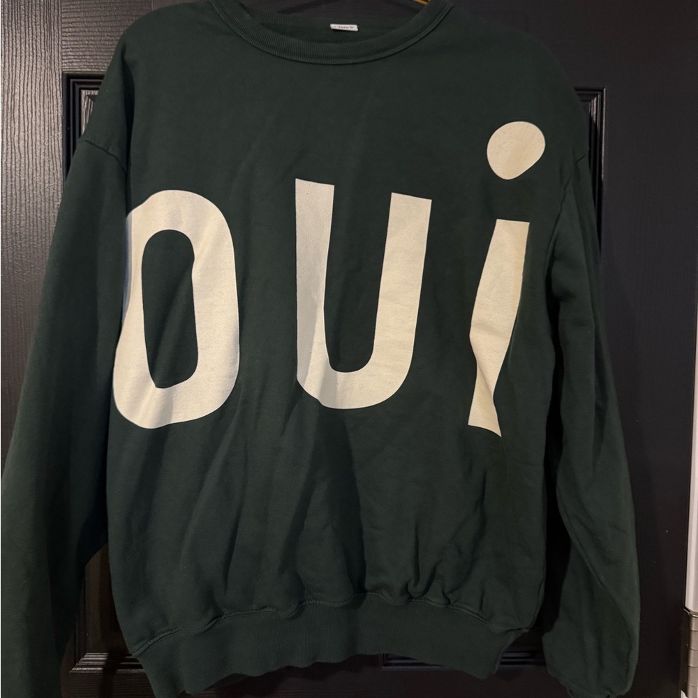 Clare V Green and White Sweater - Picture 3 of 7